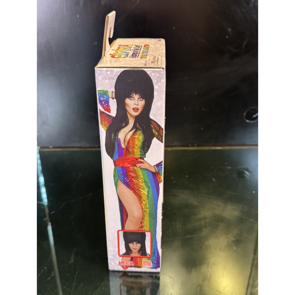 Elvira Mistress of the Dark Over the Rainbow Pride 8" Figure Neca Reel Toys 2024 - Picture 6 of 6